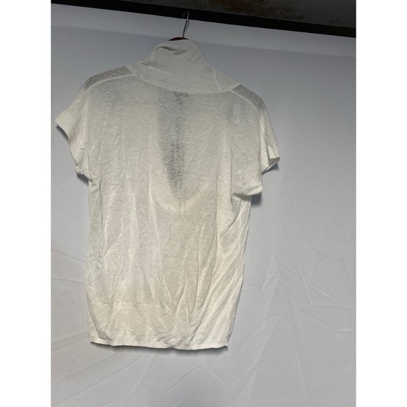 Talbots Cream Draped Blouse nwt linen blend - Picture 3 of 4